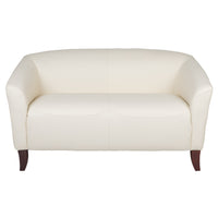 Flash Furniture HERCULES Imperial Series Leather Loveseat - White-Contemporary Style