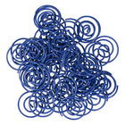 JAM Paper Circular Coloured Papercloops, Dark Blue Round Paper Clips, 5 Packs of 50, 250 Total (2187134g)-Size: Circular