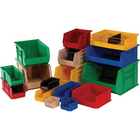 Quantum Storage Systems Ultra Stack & Hang Bin, 11" W x 8" H x 16" D, Black - 3 Pack-Capacity: 75 lbs.