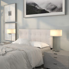 Flash Furniture Lennox Tufted Upholstered Full Size Headboard - White Vinyl-Headboard Size: 56.5''W x 2.75''D x 22.5''H