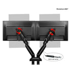 North Bayou 17"-27" Gas-Strut Desktop Dual Monitor Arm - F160-Material: Aluminum Alloy