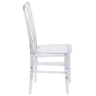Flash Furniture Flash Elegance Crystal Ice Stacking Chair with Designer Back-Stack Quantity: 10