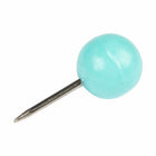 JAM Paper Colorful Push Pins - Round Head Map Thumb Tacks - Teal - 100 Pack-Used to pin important papers or pictures to Bulletin Boards, Cork Boards, Calendars, and Walls