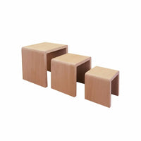 Eddie's Small Wooden Display Risers - Natural - 3 Pack-Display Risers