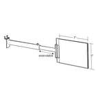 Azar Two-Sided Aisle Acrylic Sign Holder With Telescopic Gripper, 7"x  5", 4 Pack (107557)-Clear Acrylic