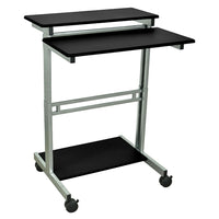 Luxor 31.5" Adjustable Stand Up Workstation-Durable steel frame with powder coat paint finish