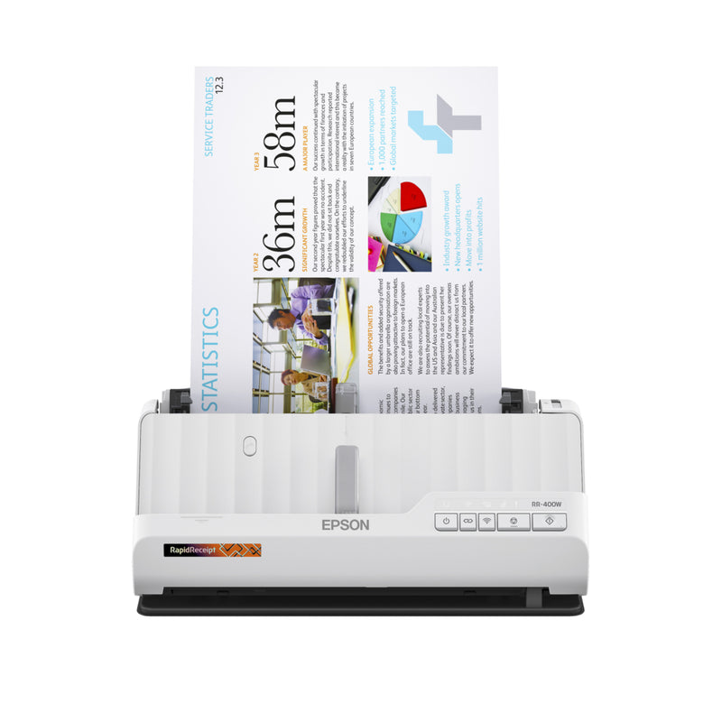 Epson RapidReceipt RR-400W Wireless Duplex Compact Desktop Receipt