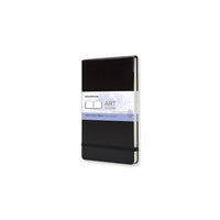 Moleskine Art Plus Watercolour Hard Cover Album - 5" x 8.25" - Black-Stands up to eraser use and can handle large amounts of water on both sides of the page