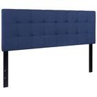 Flash Furniture Bedford Tufted Upholstered Queen Size Headboard - Navy Fabric-Panel Headboard