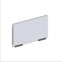 Mark Maker Modular Sneeze Guard Side - 35.5" W x 23.5" H panel 1/4" Clear Acrylic -2 8" aluminum bottom rails - 18" living hinge-Our clear modular sides are to be combined with the modular fronts as an extension for extra protection.