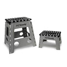 MyStooly Folding Step Stools, Black, 2 Pack-Durable step stools fold easily for storage and have integrated handle for added portability