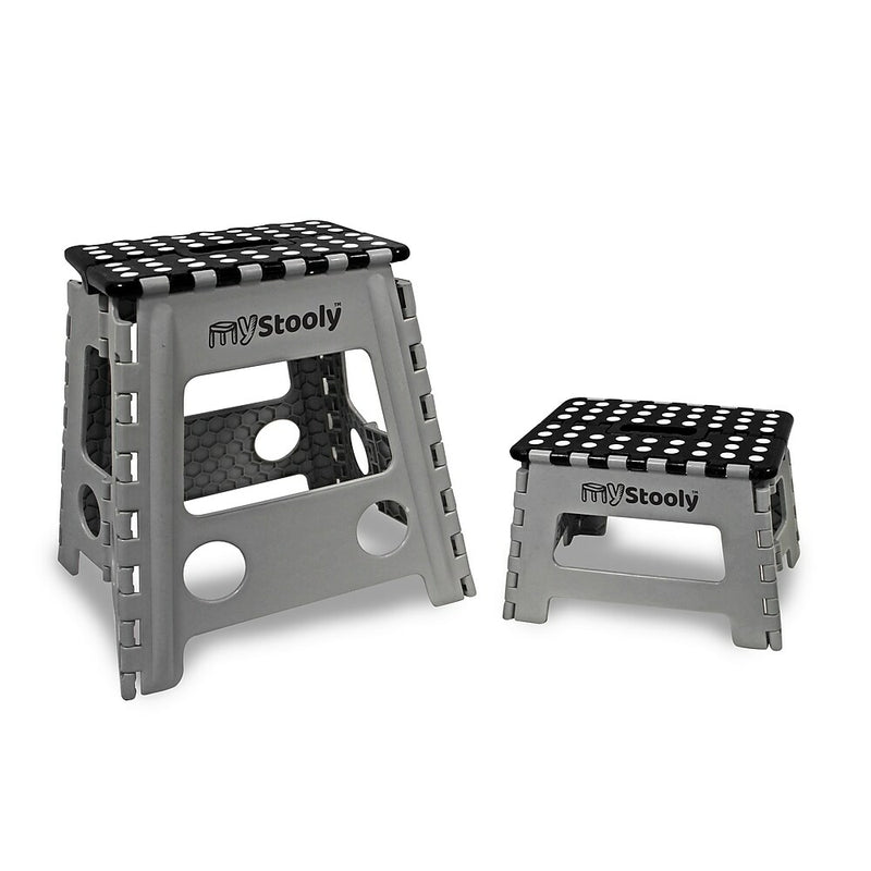 MyStooly Folding Step Stools, Black, 2 Pack | staples.ca