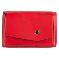 JAM Paper Leather Business Card Case, Angular Flap, Red, 5 Pack (2233317461g)-Red