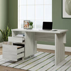 Sauder 52"W Porto Palma Desk - Haze Acacia-Lower drawer with full extension slides holds letter-size hanging files.