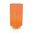 Azar Displays 20" x 8" x 8" 4-Sided Interlocking Pegboard Display, Orange (703385-ORG)-Dimensions: 20"H x 8"W x 8"D