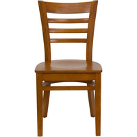 Flash Furniture HERCULES Series Ladder Back Cherry Wood Restaurant Chair-Wood Chair