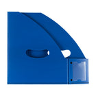 Jam Paper Plastic Magazine File Holder - 4" x 10 1/2" x 12" - Blue-Color: Blue