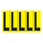 Accuform Signs Identify Locations, Supplies & Tools, Individual Letter & Number Markers, L, 3-7/8", 10 Pack-Character L