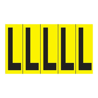 Accuform Signs Identify Locations, Supplies & Tools, Individual Letter & Number Markers, L, 3-7/8", 10 Pack-Character L