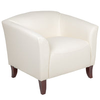 Flash Furniture HERCULES Imperial Series Leather Chair - White-Contemporary Style