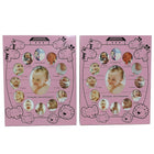 Cathay Importers Premier Anniversaire Frame, Pink, 2 Pack-Small opening holds 1.5"x2" photo; Large oval opening holds 3.5"x5" photo