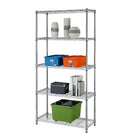 Hardware Machinery 5 Shelf Chrome Storage Unit 999352)-16" x 36" shelves offer abundant area for storage