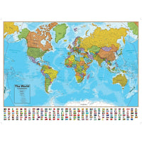 Round World Products Hemispheres World Laminated Map-Subject: Social studies