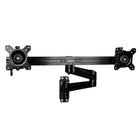 StarTech Wall-Mount Dual Monitor Arm (ARMDUALWALL)-Mounting arm extends out from the wall up to 23" (585 mm), or tucks back to 6.5” (165 mm) from wall for a low-profile look