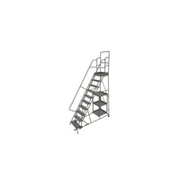 Tri-Arc Stock Picking Rolling Ladder, 24" x 100", 10 Step, Perforated (KDSP110246)-Frame Material: Steel
