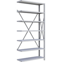 Metalware RK216 Boltless Shelving Unit, 7-Shelves, 36" x 12" x 76", Light Grey-Adjustable shelving system that provides high strength, yet economical storage capacity for your needs