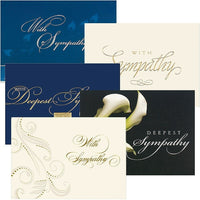 JAM Paper Blank Sympathy Card Set, Sympathy Assortment, 25 Pack (526AOA002WB)-Sympathy Assortment Design