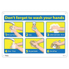 Zenith Pictogram Sign - Don't Forget to Wash Your Hands - 14" x 20" - Aluminum - 4 Pack-Don't Forget to Wash Your Hands