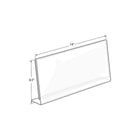 Azar Displays Horizontal Slanted, L-Shape Acrylic Sign Holder, 14" x 8.5", 10 Pack (112707)-Made from acrylic