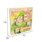 Flash Furniture Bright Beginnings Commercial Grade STEAM Wall Activity Board - Natural Finish and Multicolor Accents (MKME12883)-Installs Onto STEAM Wall Systems with No Tools Required