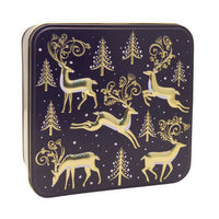 Grandma Wild's Golden Stags with Christmas Trees Tin - 160g-Stem ginger & lemon and chocolate chip cookie biscuits