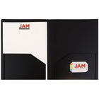 JAM Paper Plastic Heavy Duty Two Pocket Folders, Black, 108 Pack (57406B)-2 pocket