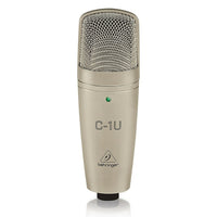 Behringer C-1U, USB Studio Condenser Microphone-A USB output is featured for plug-and-play style recording with a laptop or desktop computer.