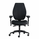 Gry Mattr + ergoCentric airCentric 3 Task Chair - Standard Seat - Black-Synchro Tilt mechanism with seat and back height adjustments, spring tension, seat depth and free float