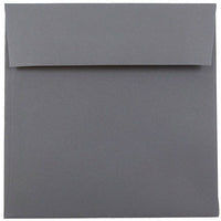 JAM Paper 6 x 6 Square Envelopes, Dark Grey, 100 Pack (36396439g)-Dark gray