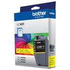 Brother Genuine LC401Y Standard Yield Yellow Ink Cartridge-Original