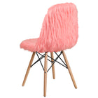 Flash Furniture Faux Fur Shaggy Chair, Hermosa Pink (4DL12)-Contoured Design