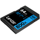 Lexar LSD0800064G-BNNNU Professional 800X SDHC/SDXC UHS-I Memory Card - 64 GB - Black-High-speed, Class 10 performance--leverages UHS-I technology for point-and-shoot cameras, mid-range DSLR, HD camcorder