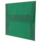 JAM Paper A10 Invitation Envelopes, 6 x 9.5, Translucent Vellum Racing Green, 250 Pack (PACV863H)-Blank interior for personalized message