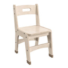 Flash Furniture Bright Beginnings Commercial Grade Wooden Classroom Chairs, 11.5" Seat Height with Foot Caps - Natural -Set of 2-Greenguard Certified Wood for Low VOC's