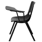 Flash Furniture Ergonomic Shell Chair with Left Handed Flip-Up Tablet Arm, Black-880 lb. Weight Capacity
