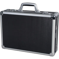 Nextech 17.3" ABS Briefcase - Black and Silver-Adjustable computer compartment can fit laptops up to 17.3" wide