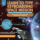 Simply Coding Typing for Kids Learn to Type Keyboarding Space Mission Course Age 8 Plus [Digital Download]-Course benefits include: live mentor support, interactive learning content, step by step activities, video reviews and lessons, real coding projects, and free lifetime updates