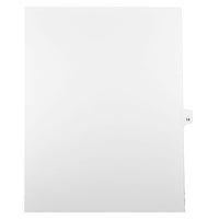 Mark Maker Legal Exhibit Index Tab White Single Tabs, 1/25th Cut, Letter Size, No Holes, Number 14, 25 Pack-White Single Tabs, 1/25th Cut