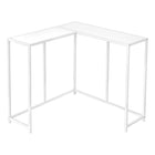 Monarch Specialties 2160 Accent Table - 36"L/White/White Corner Console-Tabletop panels in a white finish offer ample display space