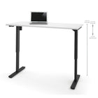 Bestar 30" x 60" Electric Height Adjustable Table, White, (65867-17)-The mechanism meets or exceeds ANSI/BIFMA performance standards.